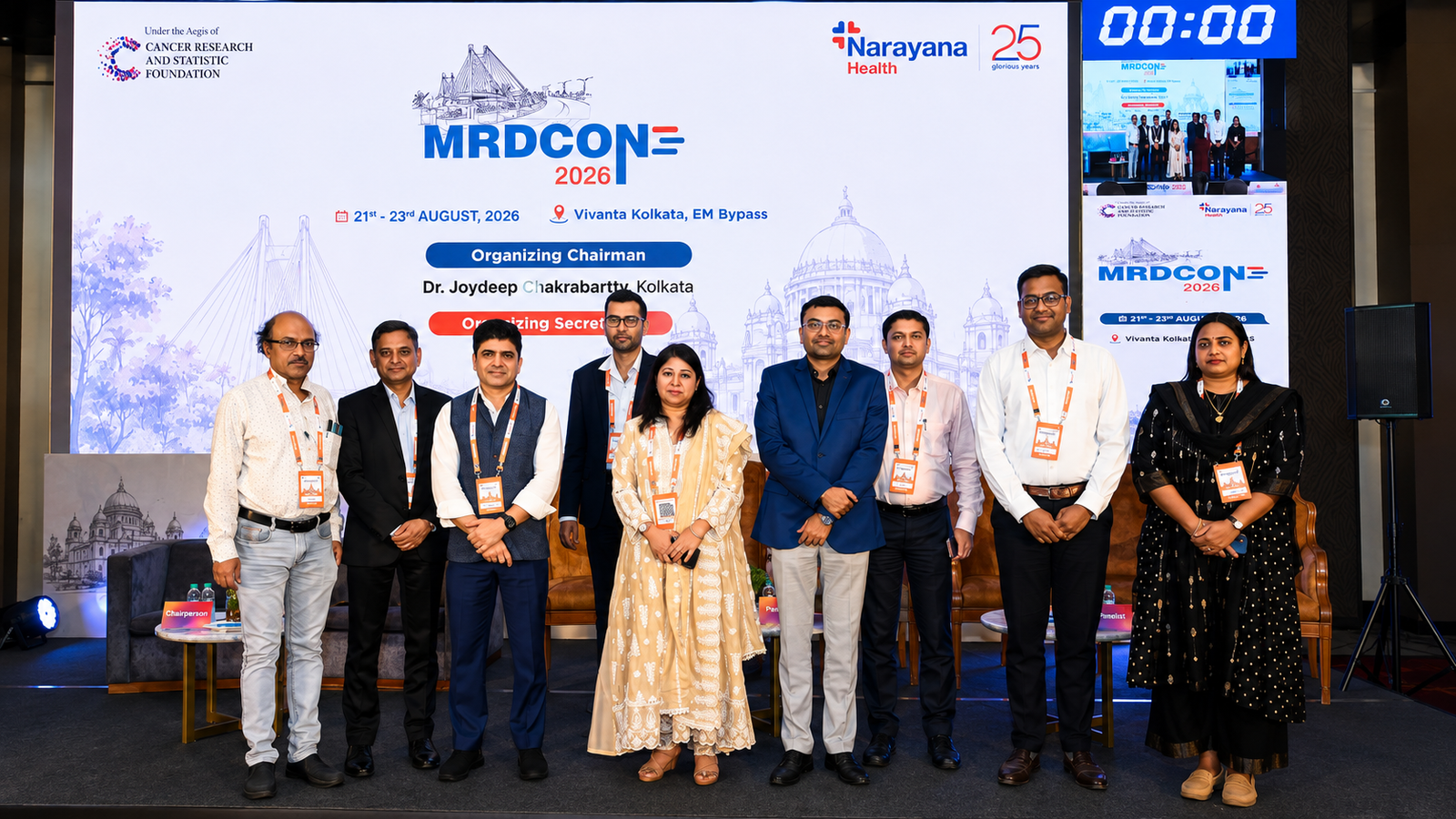 Dr. Gunjan Prasad with fellow clinicians on stage at MRDCON 2026 in Kolkata